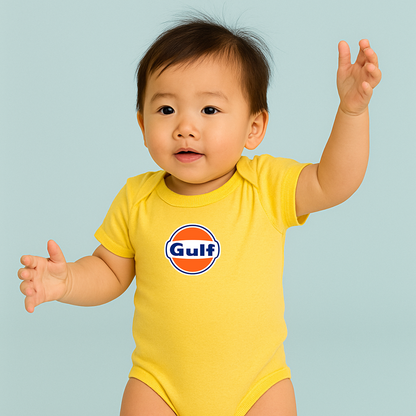 Gulf Oil Logo Baby Romper Onesie