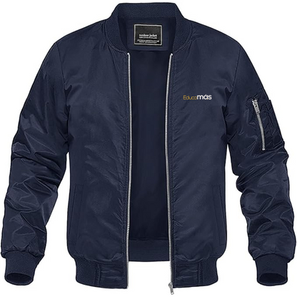 Men's EducaMAS Logo Lightweight Bomber Jacket Windbreaker Softshell Varsity Jacket Coat
